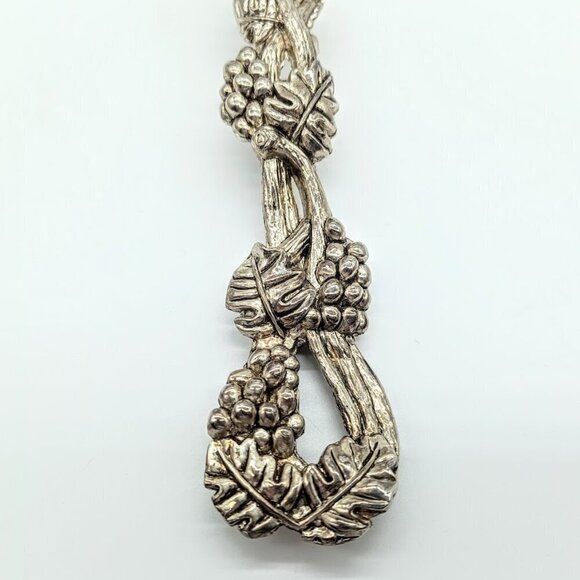 Vintage Godinger Silverplate Grapes Leaves 3-Piece Serving Set - Picture 5 of 5